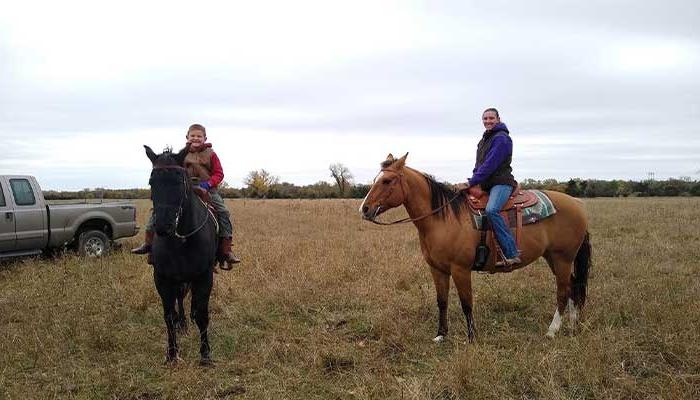 Cassidy at her family ranch